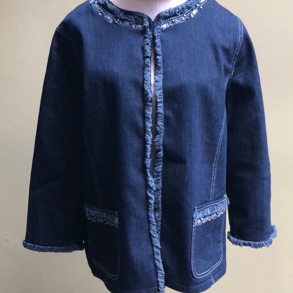 Alfred Dunner denim jacket/blazer - Picture 4 of 8